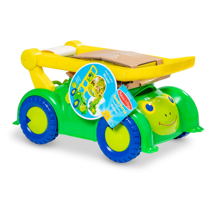 the Melissa & Doug Sunny Patch Snappy Turtle Lawn Mower - Pretend Play Toy for Kids