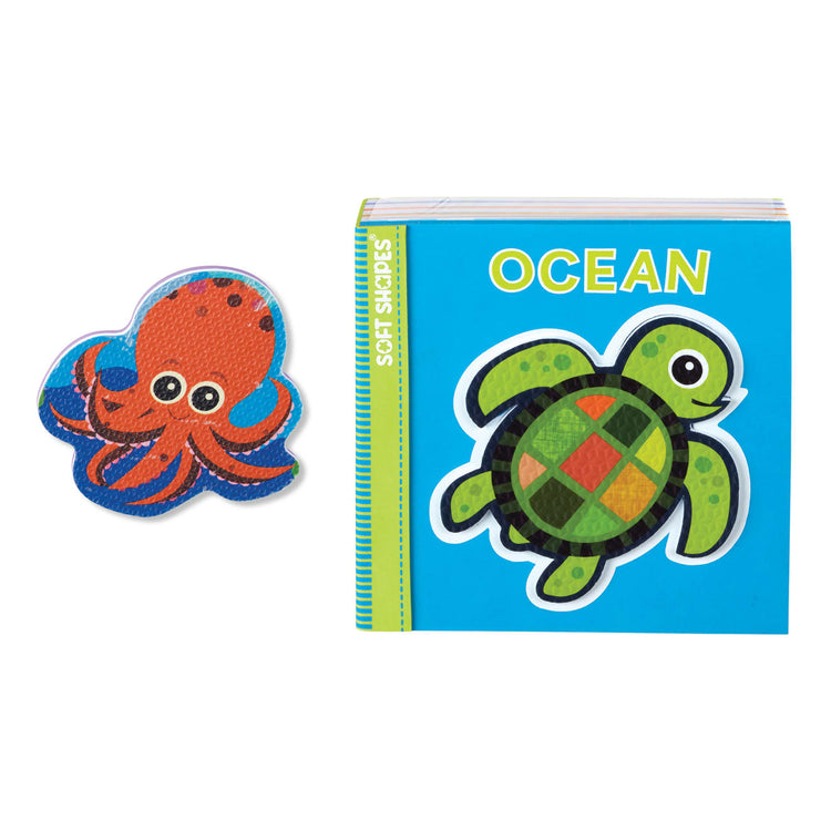 The loose pieces of the Melissa & Doug Children’s Book - Soft Shapes: Ocean (Foam First Puzzle Book)