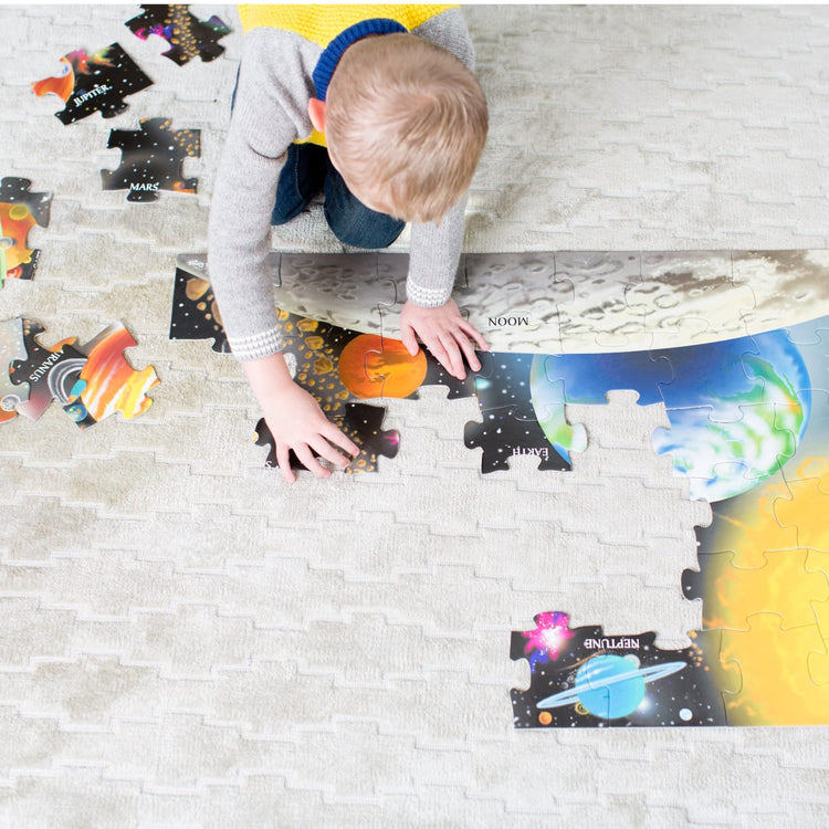the Melissa & Doug Jumbo Jigsaw Floor Puzzle Set - Solar System and Underwater (2 x 3 feet each)
