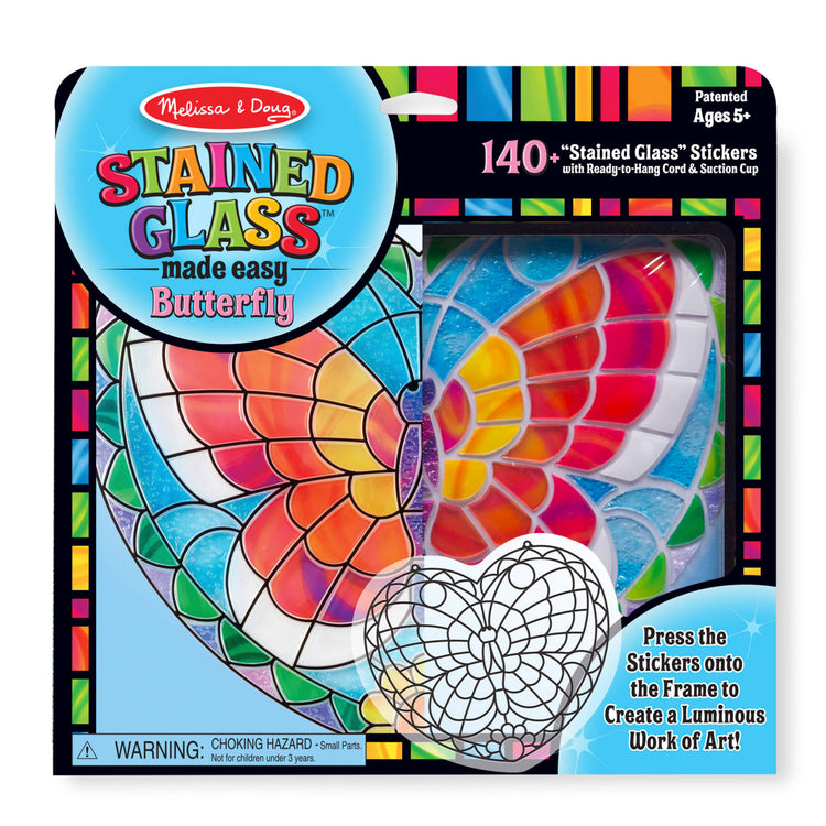 the Melissa & Doug Stained Glass Made Easy Activity Kit: Butterfly - 140+ Stickers