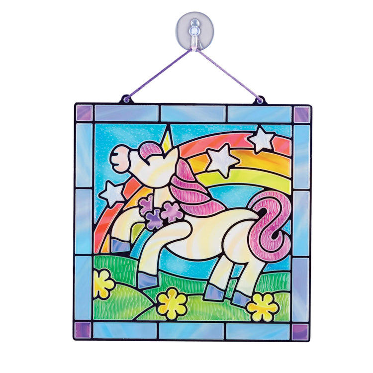 The front of the box for the Stained Glass - Unicorn