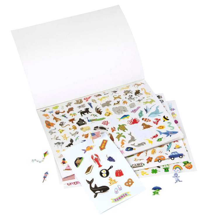 The front of the box for the Melissa & Doug Sticker Collection Book: 1,000+ Stickers – Seasons and Celebrations