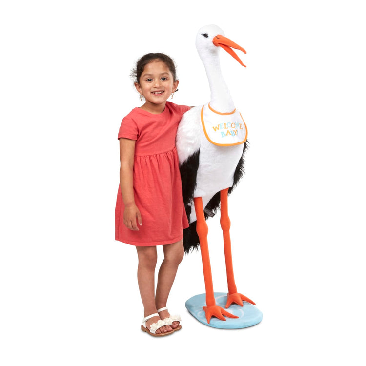 the Melissa & Doug Lifelike Plush Stork Giant Standing Stuffed Animal (3+ Feet Tall)