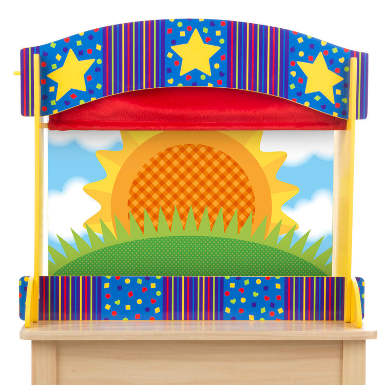 the Melissa & Doug Tabletop Puppet Theater - Sturdy Wooden Construction