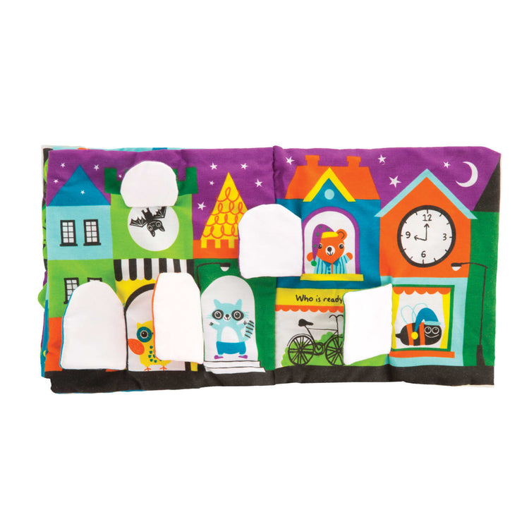 An assembled or decorated the Melissa & Doug Soft Activity Baby Book - The Wonderful World of Peekaboo!