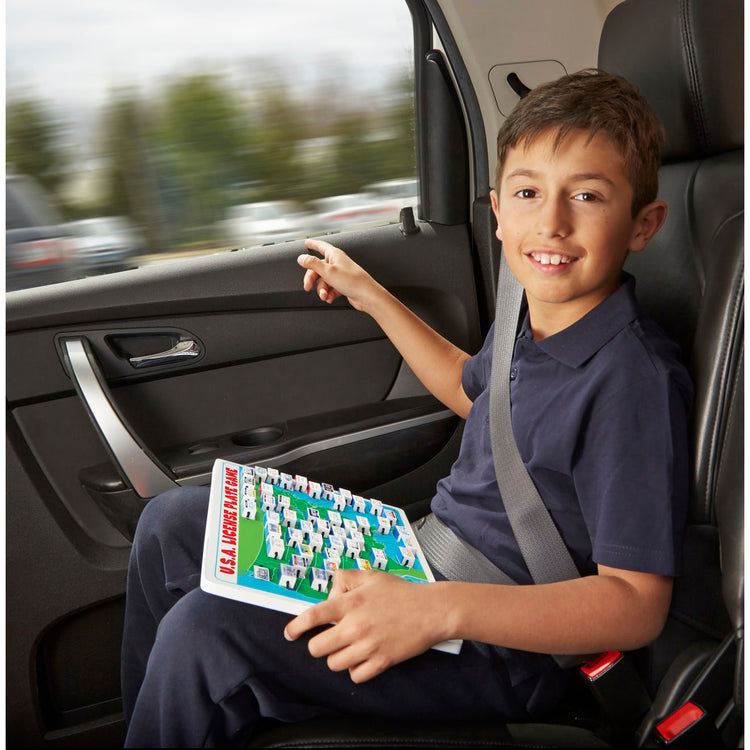 Melissa & Doug Wooden Flip to Win License Plate Game Travel Toy