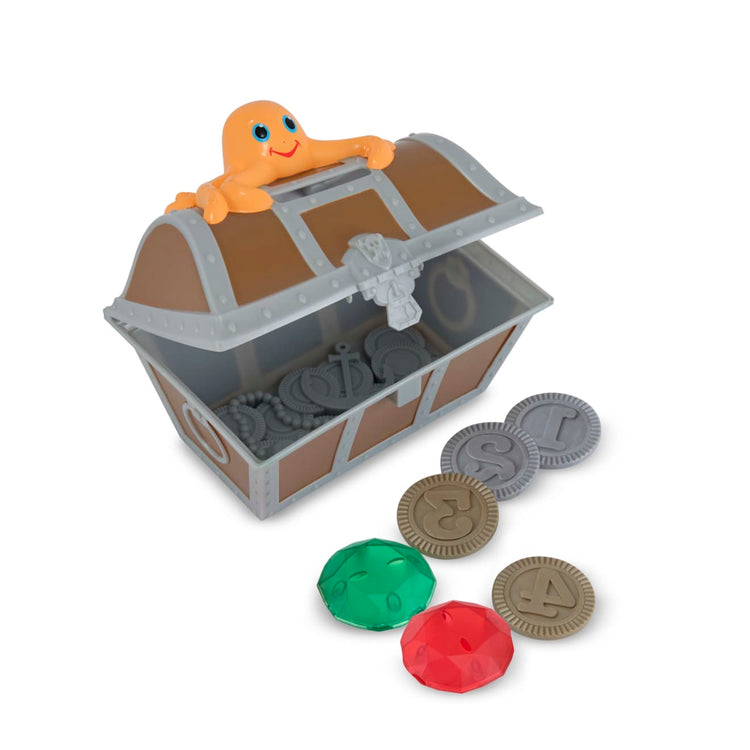 The loose pieces of the Melissa & Doug Sunny Patch Undersea Treasure Hunt Pool Game With Floating Chest and 6 Treasure Pieces