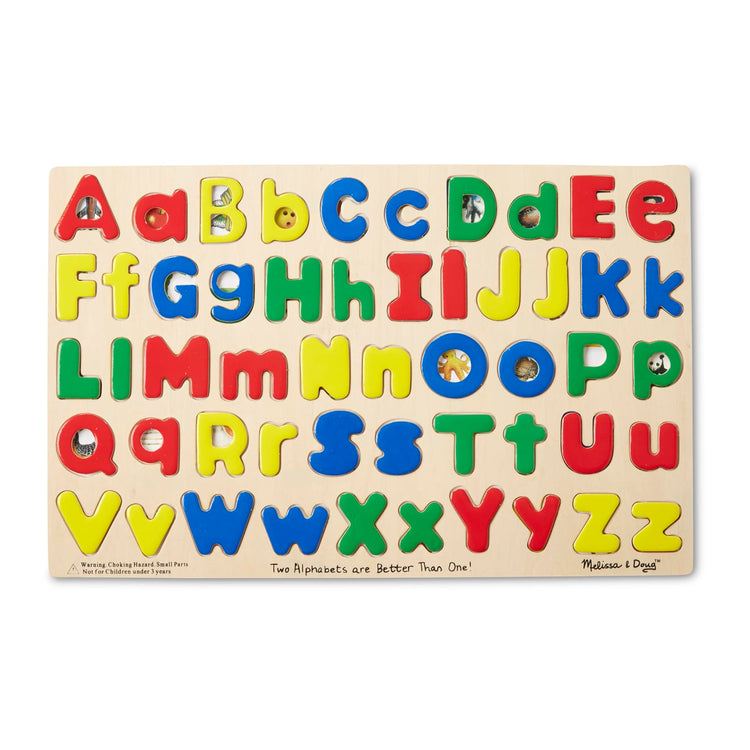 Melissa & Doug Upper & Lower Case Alphabet Letters Wooden Puzzle (52 pcs)