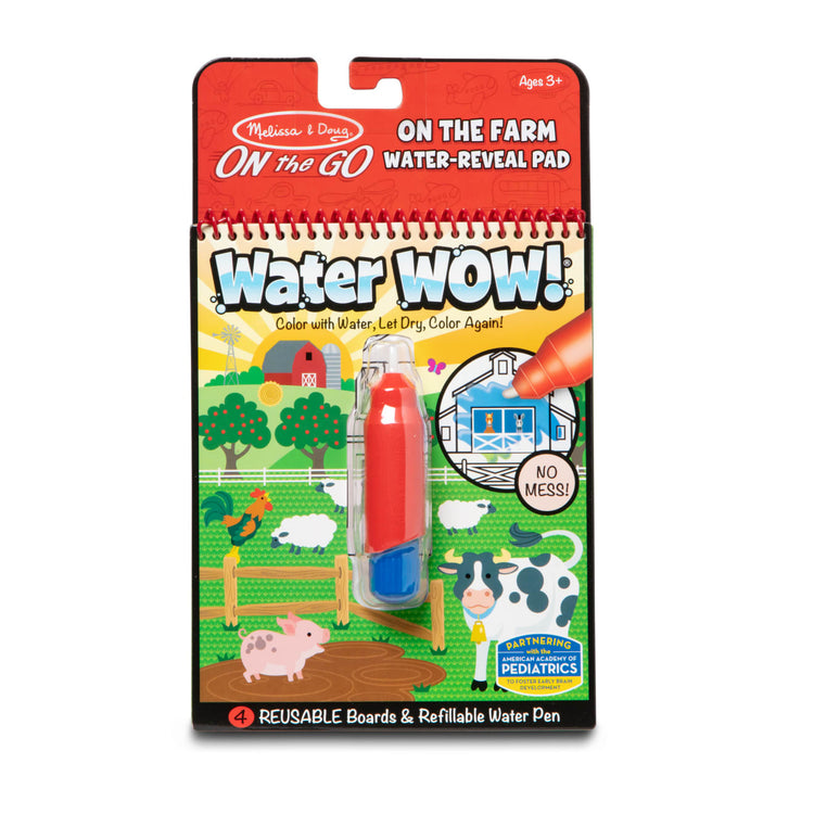 The front of the box for the Melissa & Doug On the Go Water WOW! Color Reveal Pad - Farm