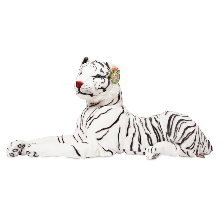 the Melissa & Doug Giant Siberian White Tiger - Lifelike Stuffed Animal (over 5 feet long)
