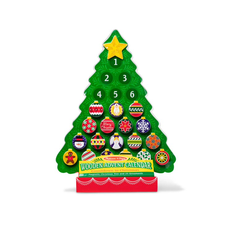 the Melissa & Doug Wooden Religious Advent Calendar - Magnetic Christmas Tree, 25 Magnets