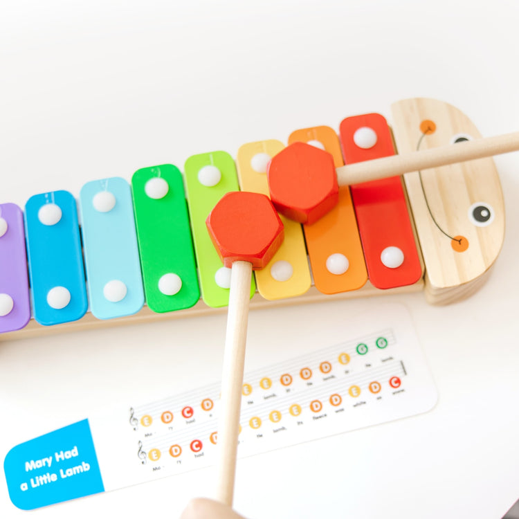Melissa & Doug Caterpillar Xylophone Musical Toy With Wooden Mallets