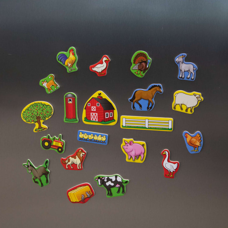 the Melissa & Doug 20 Wooden Farm Magnets in a Box