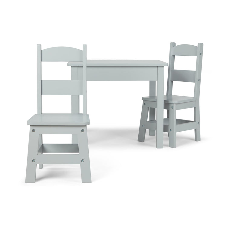 Melissa & Doug White Wooden Table & Chairs Set