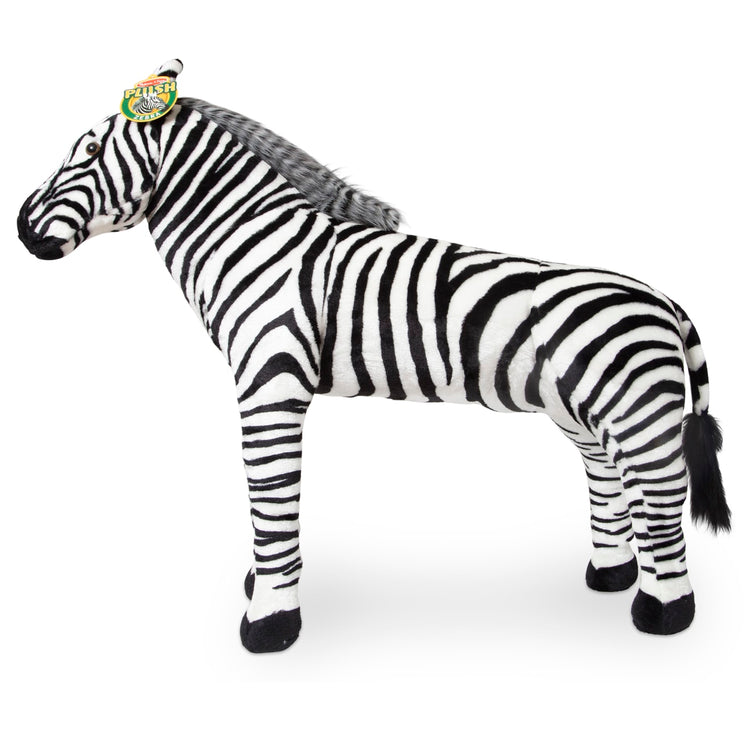 the Melissa & Doug Giant Striped Zebra - Lifelike Stuffed Animal (nearly 3 feet tall)